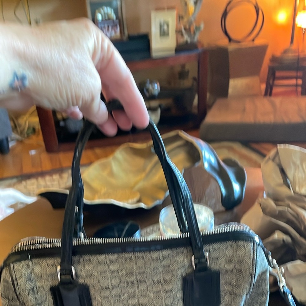 Coach Black and Tan Crossbody Bag with Elegant Design